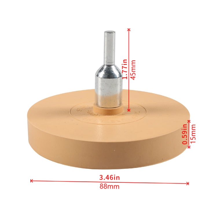 2pcs / Set Car 88mm Plane + 100mm Gear Pneumatic Rubber Removal(Yellow) - Polishing Machine & Accessories by PMC Jewellery | Online Shopping South Africa | PMC Jewellery | Buy Now Pay Later Mobicred