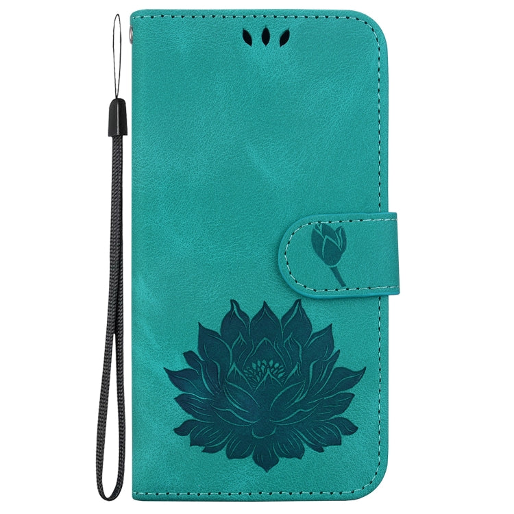 For Honor Magic6 Pro Lotus Embossed Leather Phone Case(Green) - Honor Cases by PMC Jewellery | Online Shopping South Africa | PMC Jewellery | Buy Now Pay Later Mobicred