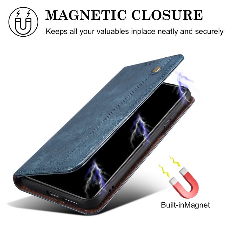 For Samsung Galaxy S25 Ultra 5G Oil Wax Crazy Horse Texture Leather Phone Case(Blue) - Galaxy S25 Ultra 5G Cases by PMC Jewellery | Online Shopping South Africa | PMC Jewellery | Buy Now Pay Later Mobicred