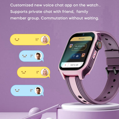 LEMFO K36 1.83 inch IPX7 Children Sport Smart Watch, Support Video Call / Message Notification / GPS / WiFi(Purple) - Smart Watches by LEMFO | Online Shopping South Africa | PMC Jewellery | Buy Now Pay Later Mobicred