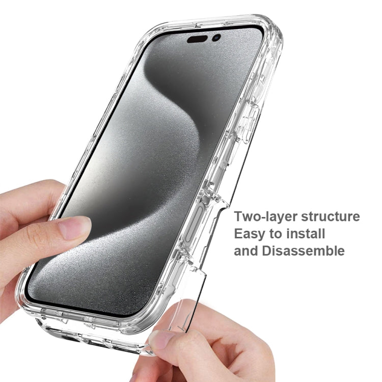 For iPhone 16 Pro Max Clear TPU Hybrid PC Shockproof Phone Case(Transparent) - iPhone 16 Pro Max Cases by PMC Jewellery | Online Shopping South Africa | PMC Jewellery | Buy Now Pay Later Mobicred