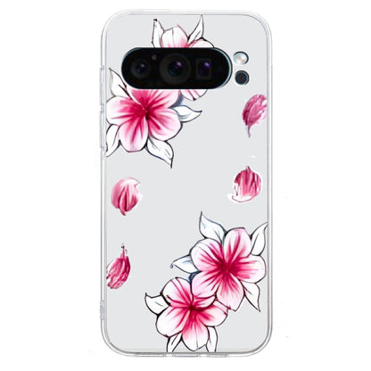 For Google Pixel 9 Pro Colored Drawing Pattern Transparent TPU Phone Case(Sakura) - Google Cases by PMC Jewellery | Online Shopping South Africa | PMC Jewellery | Buy Now Pay Later Mobicred