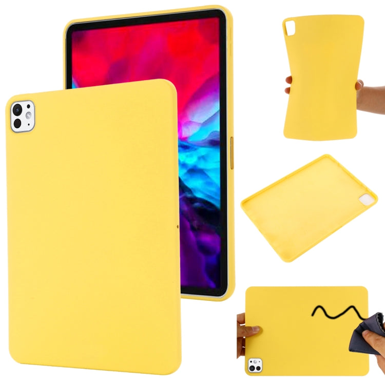 For iPad Pro 11 2024 Pure Color Liquid Silicone Shockproof Tablet Case(Yellow) - iPad Pro 11 2024 Cases by PMC Jewellery | Online Shopping South Africa | PMC Jewellery | Buy Now Pay Later Mobicred