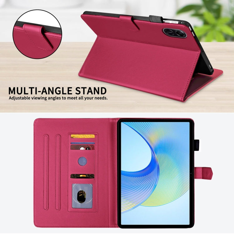 For Honor Pad X9 / X8 Pro Rhombus Lattice Leather Tablet Case(Red) - Honor by PMC TechLife | Online Shopping South Africa | PMC TechLife | Buy Now Pay Later Mobicred