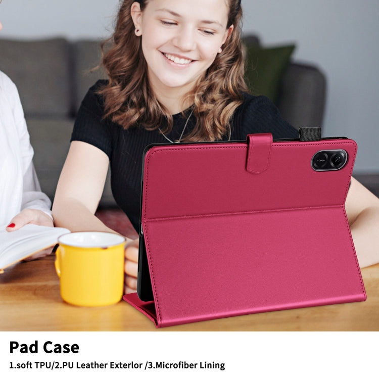 For Honor Pad X9 / X8 Pro Rhombus Lattice Leather Tablet Case(Red) - Honor by PMC TechLife | Online Shopping South Africa | PMC TechLife | Buy Now Pay Later Mobicred