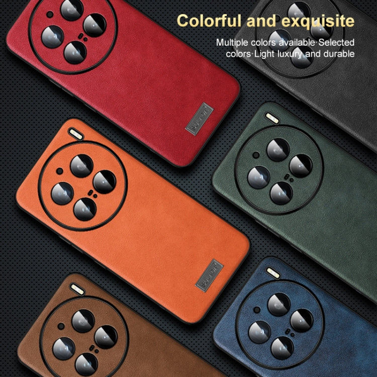 For vivo X100s Pro / X100 Pro SULADA Shockproof TPU + Handmade Leather Phone Case(Black) - vivo Cases by SULADA | Online Shopping South Africa | PMC Jewellery | Buy Now Pay Later Mobicred