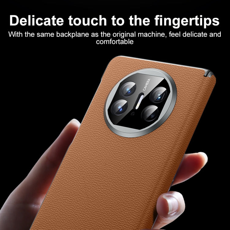 For Huawei Mate X5 SULADA Frameless Top Layer Cowhide Leather + PC Phone Case(Black) - free shipping - PMC Jewellery - Order now!
