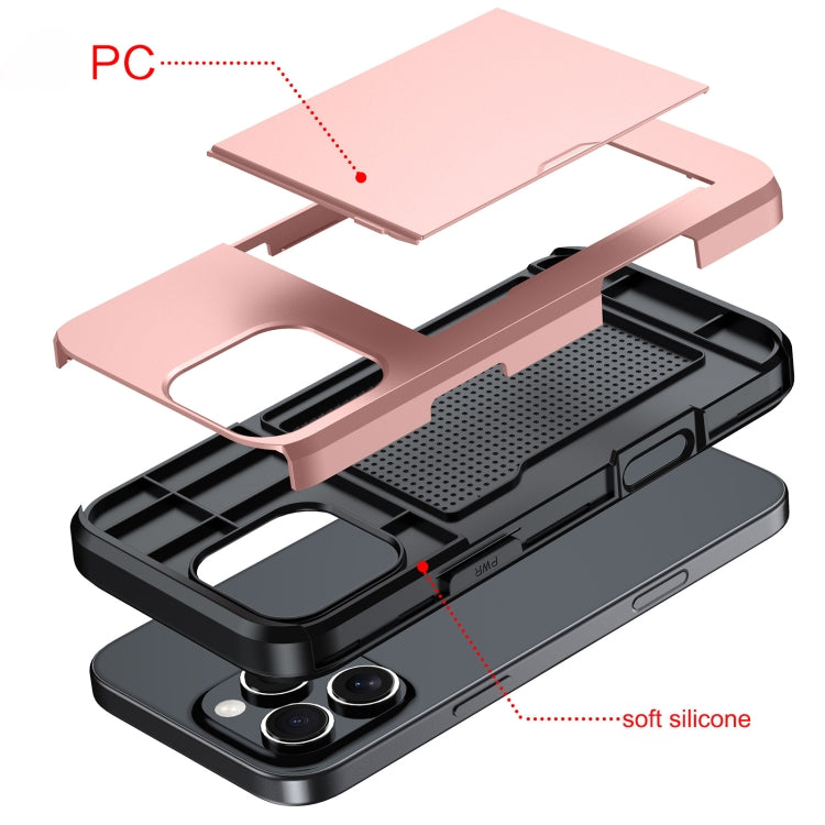 For iPhone 16 Shockproof Armor Phone Case with Card Slot(Red) - free shipping - PMC TechLife - Order now!