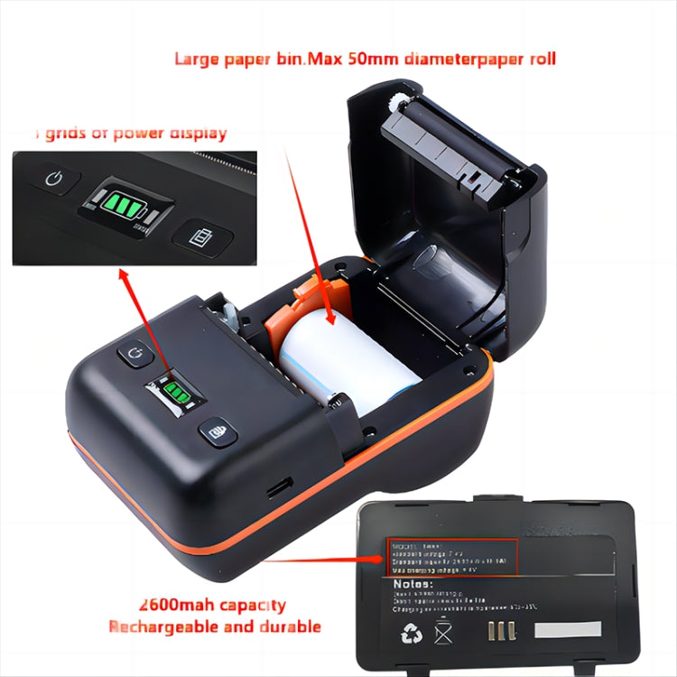 BT-58L 58mm USB+Bluetooth Thermal Label Printer(US Plug) - Receipt Printers by PMC TechLife | Online Shopping South Africa | PMC TechLife | Buy Now Pay Later Mobicred
