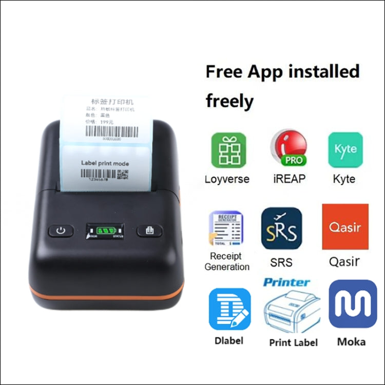 BT-58L 58mm USB+Bluetooth Thermal Label Printer(US Plug) - Receipt Printers by PMC TechLife | Online Shopping South Africa | PMC TechLife | Buy Now Pay Later Mobicred