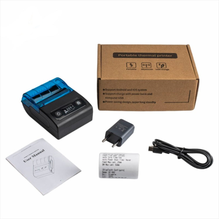 BT-582 58mm Type-C + Bluetooth Portable Thermal Printer(US Plug) - Receipt Printers by PMC TechLife | Online Shopping South Africa | PMC TechLife | Buy Now Pay Later Mobicred