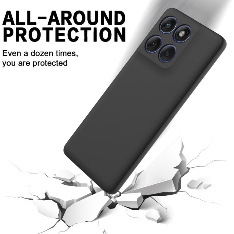 For Motorola Edge 60s Solid Color Liquid Silicone Dropproof Full Coverage Phone Case(Black) - free shipping - PMC TechLife - Order now!