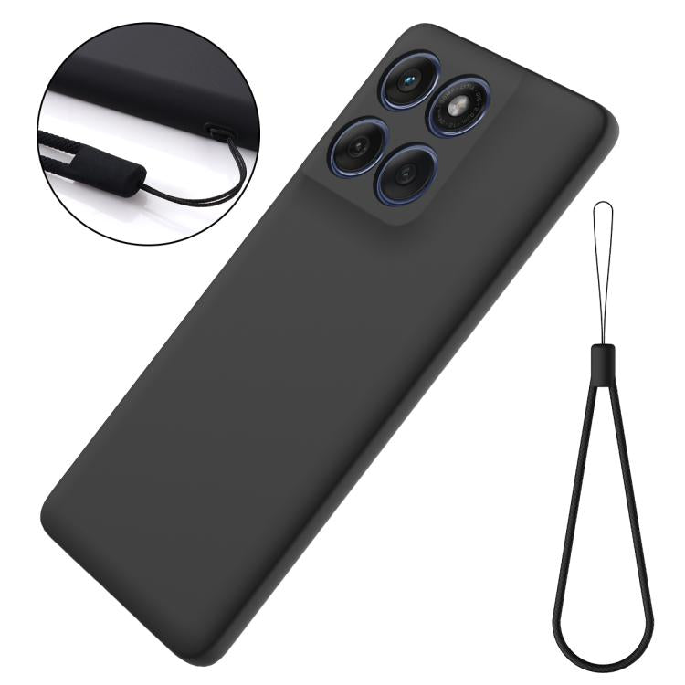 For Motorola Edge 60s Solid Color Liquid Silicone Dropproof Full Coverage Phone Case(Black) - free shipping - PMC TechLife - Order now!