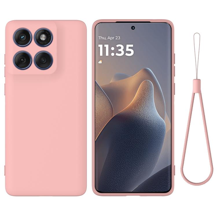 For Motorola Edge 60s Solid Color Liquid Silicone Dropproof Full Coverage Phone Case(Pink) - free shipping - PMC TechLife - Order now!