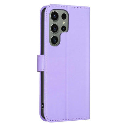 For Samsung Galaxy S25 Ultra 5G Four-leaf Embossed Leather Phone Case(Purple) - Galaxy S25 Ultra 5G Cases by PMC Jewellery | Online Shopping South Africa | PMC Jewellery | Buy Now Pay Later Mobicred