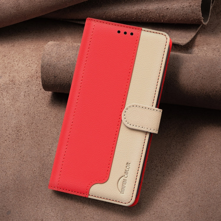 For Google Pixel 9 Color Matching RFID Anti-theft Leather Phone Case(Red) - Google Cases by PMC TechLife | Online Shopping South Africa | PMC TechLife | Buy Now Pay Later Mobicred