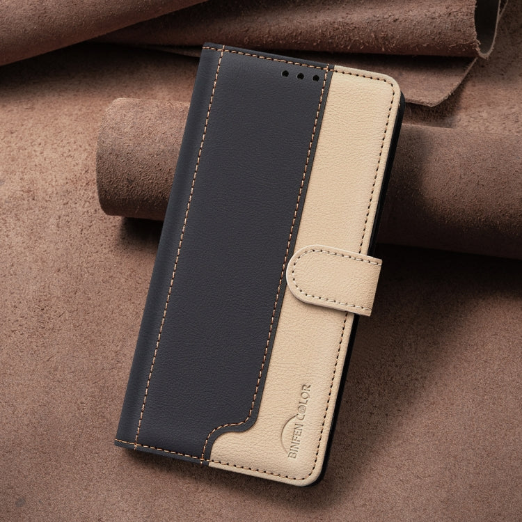 For Google Pixel 9 Pro Color Matching RFID Anti-theft Leather Phone Case(Black) - Google Cases by PMC TechLife | Online Shopping South Africa | PMC TechLife | Buy Now Pay Later Mobicred