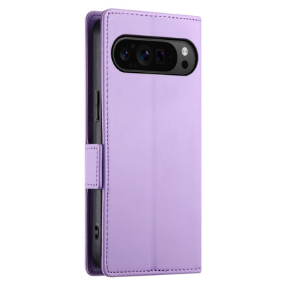 For Google Pixel 9 Pro Side Buckle Magnetic Frosted Leather Phone Case(Purple) - Google Cases by PMC Jewellery | Online Shopping South Africa | PMC Jewellery | Buy Now Pay Later Mobicred