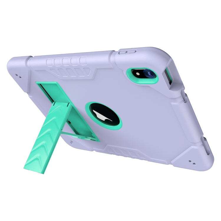 For iPad Air 11 2024 Armor Holder Silicone Hybrid PC Tablet Case(Purple Mint Green) - iPad Air 11 2024 Cases by PMC Jewellery | Online Shopping South Africa | PMC Jewellery | Buy Now Pay Later Mobicred