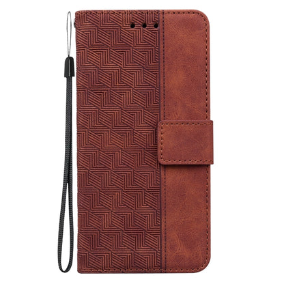 For Xiaomi Redmi K70 Pro / K70 Geometric Embossed Leather Phone Case(Brown) - K70 Cases by PMC Jewellery | Online Shopping South Africa | PMC Jewellery | Buy Now Pay Later Mobicred