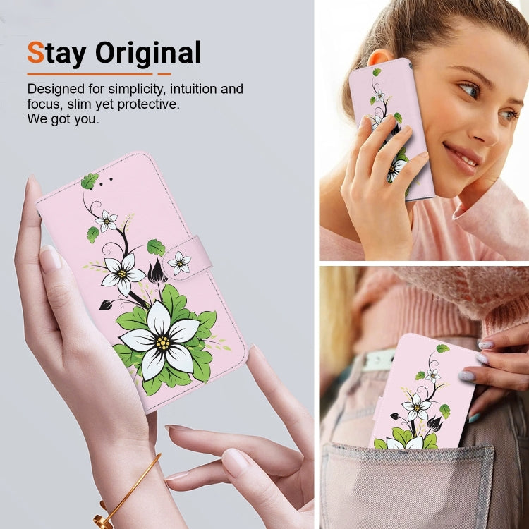 For Xiaomi Redmi K70 Pro / K70 Crystal Texture Colored Drawing Leather Phone Case(Lily) - K70 Cases by PMC Jewellery | Online Shopping South Africa | PMC Jewellery | Buy Now Pay Later Mobicred