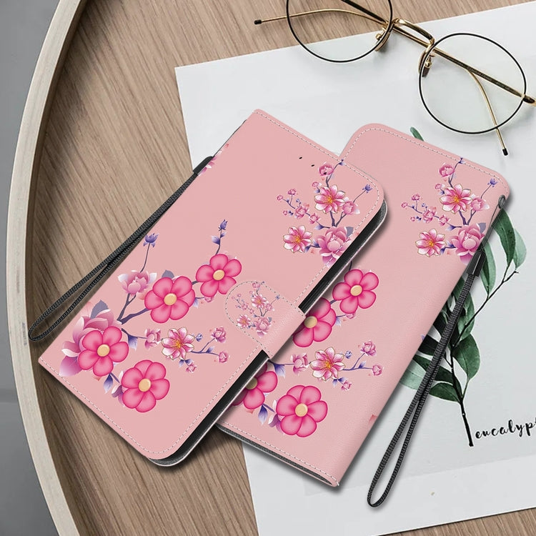 For Xiaomi Redmi K70 Pro / K70 Crystal Texture Colored Drawing Leather Phone Case(Cherry Blossoms) - K70 Cases by PMC Jewellery | Online Shopping South Africa | PMC Jewellery | Buy Now Pay Later Mobicred