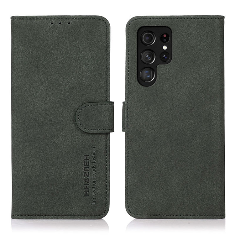 For Samsung Galaxy S25 Ultra 5G KHAZNEH Matte Texture Leather Phone Case(Green) - Galaxy S25 Ultra 5G Cases by PMC Jewellery | Online Shopping South Africa | PMC Jewellery | Buy Now Pay Later Mobicred