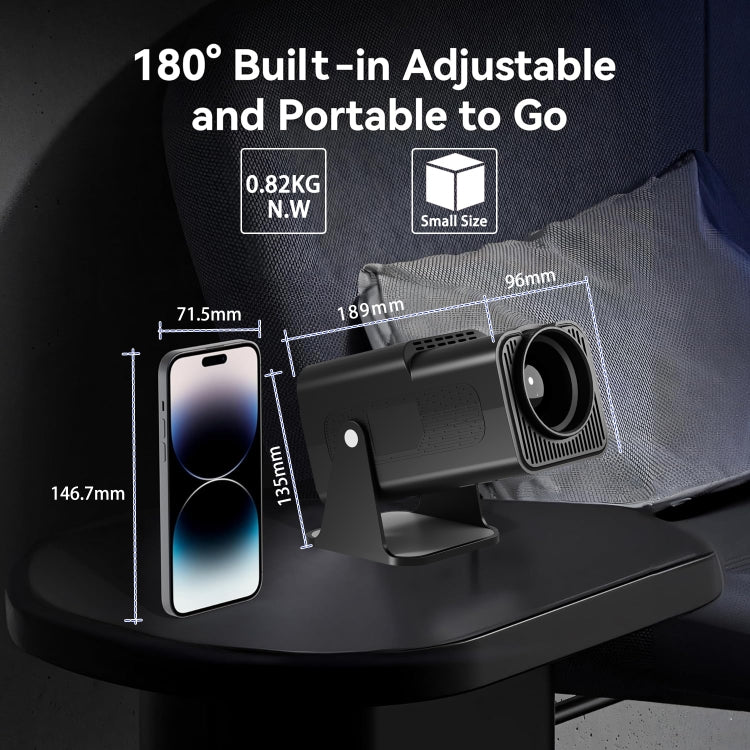 Y6S 4K Android 12.0 Portable Home HD Mini WiFi Projector(AU Plug) - Mini Projector by PMC TechLife | Online Shopping South Africa | PMC TechLife | Buy Now Pay Later Mobicred