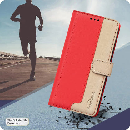 For iPhone 16 Plus Color Matching RFID Anti-theft Leather Phone Case(Red) - iPhone 16 Plus Cases by PMC Jewellery | Online Shopping South Africa | PMC Jewellery | Buy Now Pay Later Mobicred