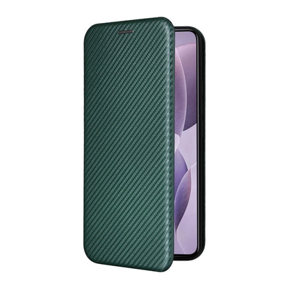 For Redmi K70 Carbon Fiber Texture Flip Leather Phone Case(Green) - K70 Cases by PMC Jewellery | Online Shopping South Africa | PMC Jewellery | Buy Now Pay Later Mobicred