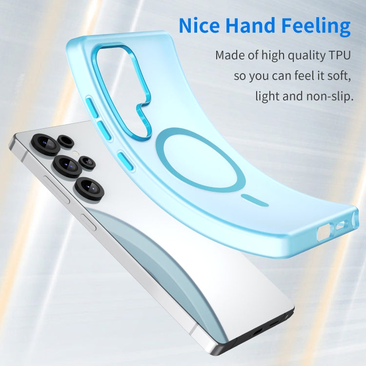 For Samsung Galaxy S25 Ultra MagSafe Frosted Translucent TPU + PC Full Coverage Phone Case(Blue) - Galaxy S25 Ultra 5G Cases by PMC Jewellery | Online Shopping South Africa | PMC Jewellery | Buy Now Pay Later Mobicred