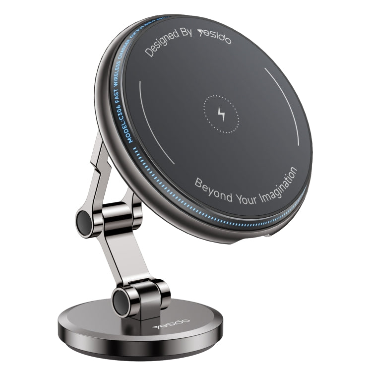Yesido C306 15W Car Magnetic Wireless Charging Holder(Black) - free shipping - PMC TechLife - Order now!