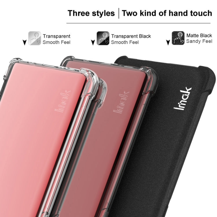 For iPhone 16 imak Shockproof Airbag TPU Phone Case(Transparent Black) - free shipping - PMC TechLife - Order now!