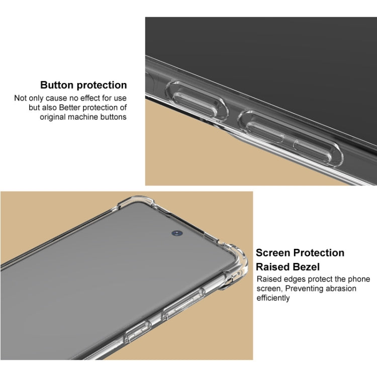 For iPhone 16 imak Shockproof Airbag TPU Phone Case(Transparent Black) - free shipping - PMC TechLife - Order now!