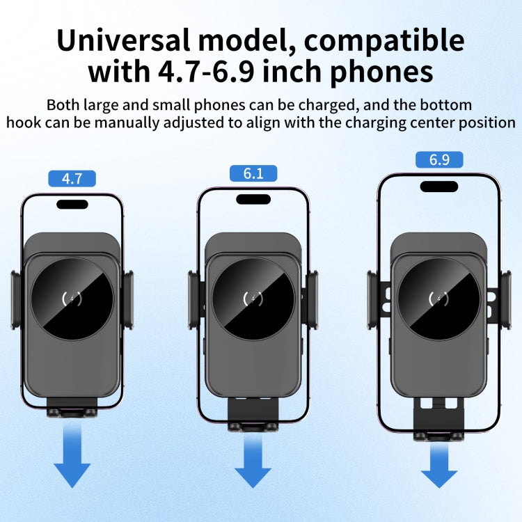 M7 Intelligent Sensing Fast Wireless Charging Car Holder(Black) - free shipping - PMC TechLife - Order now!