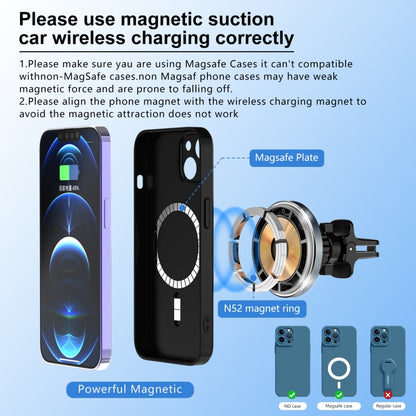 M68 15W Magnetic QI Standard Wireless Charging Car Holder(Dark Grey) - Wireless Charger Holders by PMC Jewellery | Online Shopping South Africa | PMC Jewellery | Buy Now Pay Later Mobicred