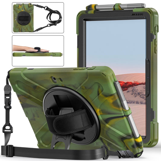 For Microsoft Surface Go 4 / 3 / 2 / 1 Shockproof Colorful Silicone + PC Protective Case with Holder & Shoulder Strap & Hand Strap & Pen Slot (CP Camouflage) - Others by PMC Jewellery | Online Shopping South Africa | PMC Jewellery | Buy Now Pay Later Mobicred