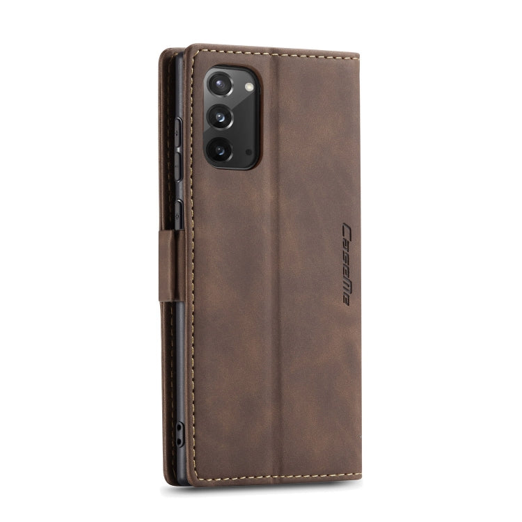 For Samsung Galaxy Note20 CaseMe Multifunctional Horizontal Flip Leather Case, with Card Slot & Holder & Wallet(Coffee) - Galaxy Note20 Cases by CaseMe | Online Shopping South Africa | PMC Jewellery