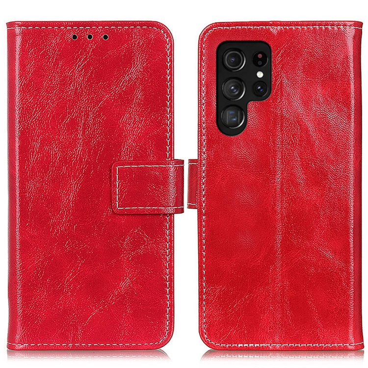 For Samsung Galaxy S25 Ultra 5G Retro Crazy Horse Texture Leather Phone Case(Red) - Galaxy S25 Ultra 5G Cases by PMC Jewellery | Online Shopping South Africa | PMC Jewellery | Buy Now Pay Later Mobicred