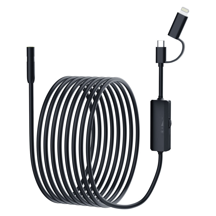 AN112 2 in 1 USB-C / Type-C + 8 Pin Interface 8mm HD Industry Endoscope, Length:3.5m Soft Tube -  by PMC Jewellery | Online Shopping South Africa | PMC Jewellery | Buy Now Pay Later Mobicred