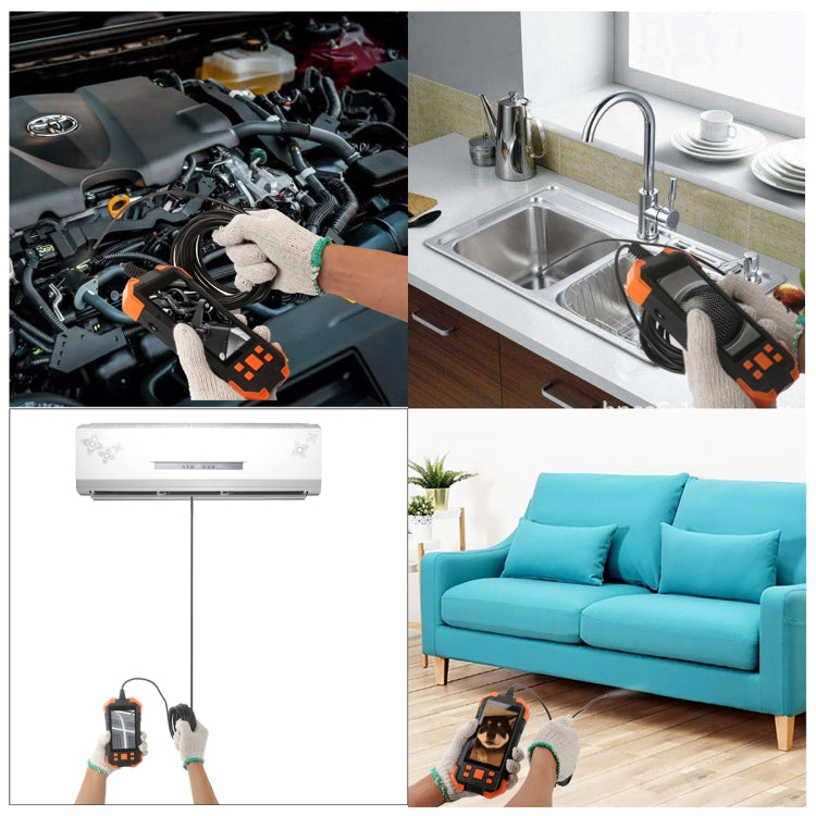 T20 4.3 inch IPS Screen 3.9mm Single Camera IP67 Waterproof Hard Cable Digital Endoscope, Length:5m(Black Orange) - free shipping - PMC TechLife - Order now!