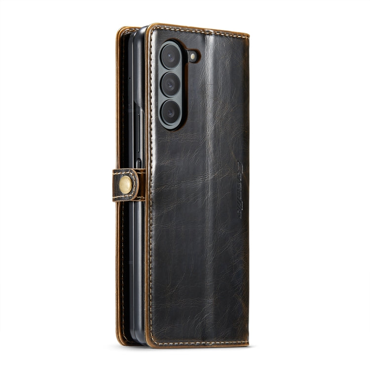 For Samsung Galaxy Z Fold6 5G CaseMe 003 Crazy Horse Texture Flip Leather Phone Case(Coffee) - Galaxy Z Fold6 5G Cases by CaseMe | Online Shopping South Africa | PMC Jewellery | Buy Now Pay Later Mobicred