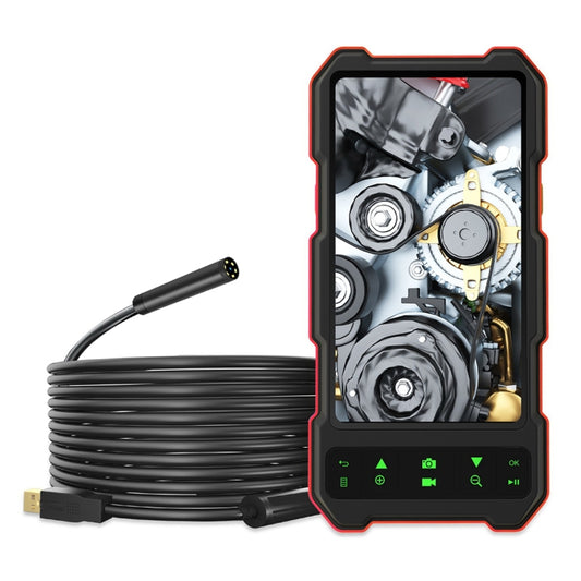 T21 4.5 inch IPS Color Screen 8mm Single Camera Split Hard Cable Industrial Endoscope, Length:10m(Black Red) -  by PMC Jewellery | Online Shopping South Africa | PMC Jewellery | Buy Now Pay Later Mobicred