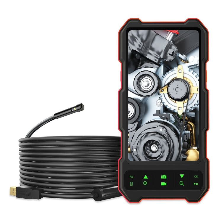 T21 4.5 inch IPS Color Screen 7.9mm Dual Camera Split Hard Cable Industrial Endoscope, Length:1m(Black Red) -  by PMC Jewellery | Online Shopping South Africa | PMC Jewellery | Buy Now Pay Later Mobicred