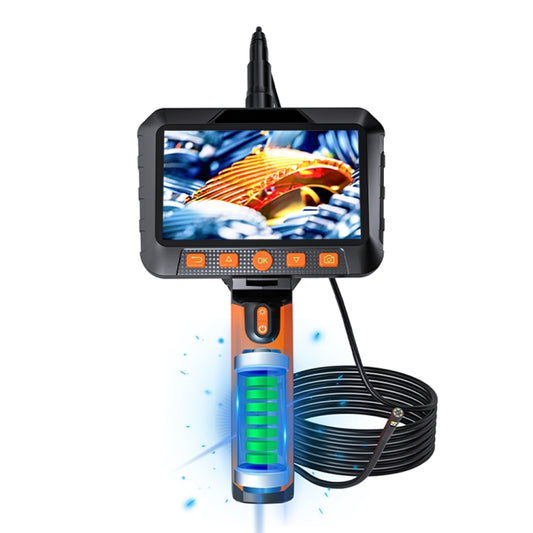 T27 5 inch IPS Color Screen 8mm Single Camera Handheld Hard Cable HD Industrial Endoscope, Length:3.5m(Orange Black) -  by PMC Jewellery | Online Shopping South Africa | PMC Jewellery | Buy Now Pay Later Mobicred