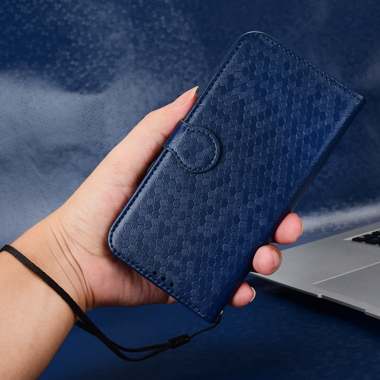 For Blackview Wave 6C Honeycomb Dot Texture Leather Phone Case(Blue) - More Brand by PMC TechLife | Online Shopping South Africa | PMC TechLife | Buy Now Pay Later Mobicred