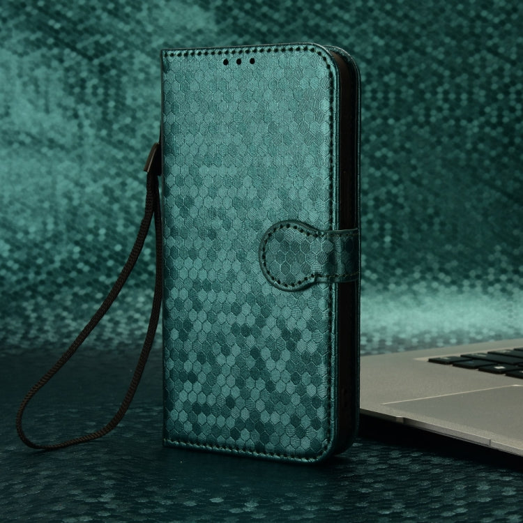 For Blackview Wave 6C Honeycomb Dot Texture Leather Phone Case(Green) - More Brand by PMC TechLife | Online Shopping South Africa | PMC TechLife | Buy Now Pay Later Mobicred