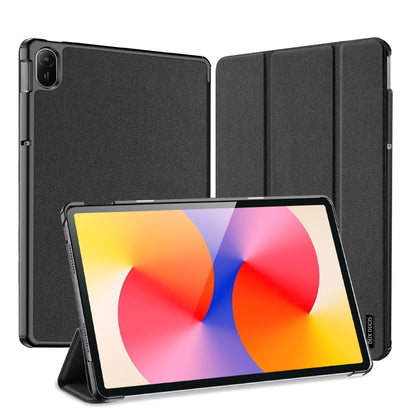 For Huawei MatePad SE 11 2024 DUX DUCIS Domo Series Cloth Texture Magnetic Leather Tablet Case(Black) - Huawei by DUX DUCIS | Online Shopping South Africa | PMC Jewellery | Buy Now Pay Later Mobicred