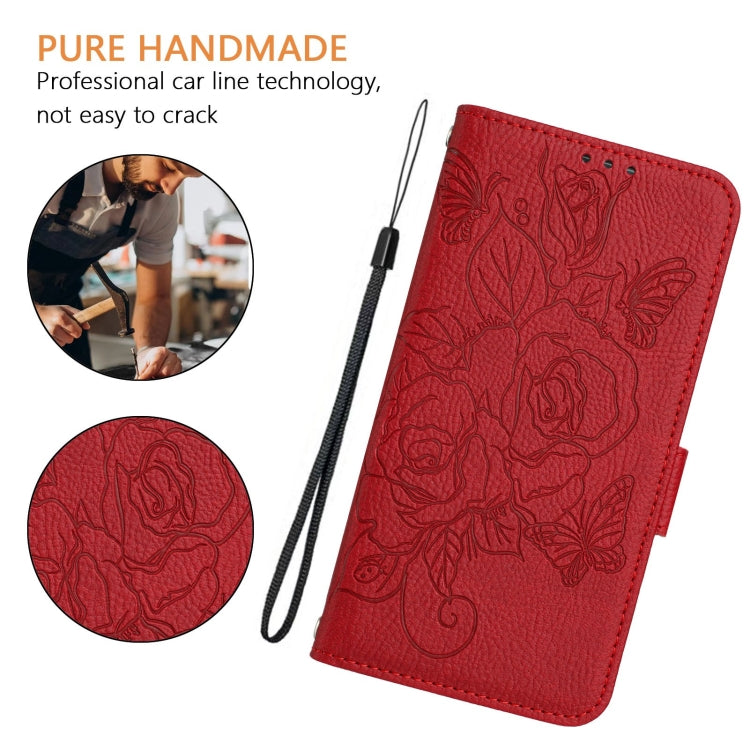 For Ulefone Note 18 Ultra Embossed Rose RFID Anti-theft Leather Phone Case(Red) - Ulefone Cases by PMC Jewellery | Online Shopping South Africa | PMC Jewellery | Buy Now Pay Later Mobicred