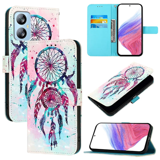 For Blackview A52 3D Painting Horizontal Flip Leather Phone Case(Color Drop Wind Chimes) - More Brand by PMC Jewellery | Online Shopping South Africa | PMC Jewellery | Buy Now Pay Later Mobicred